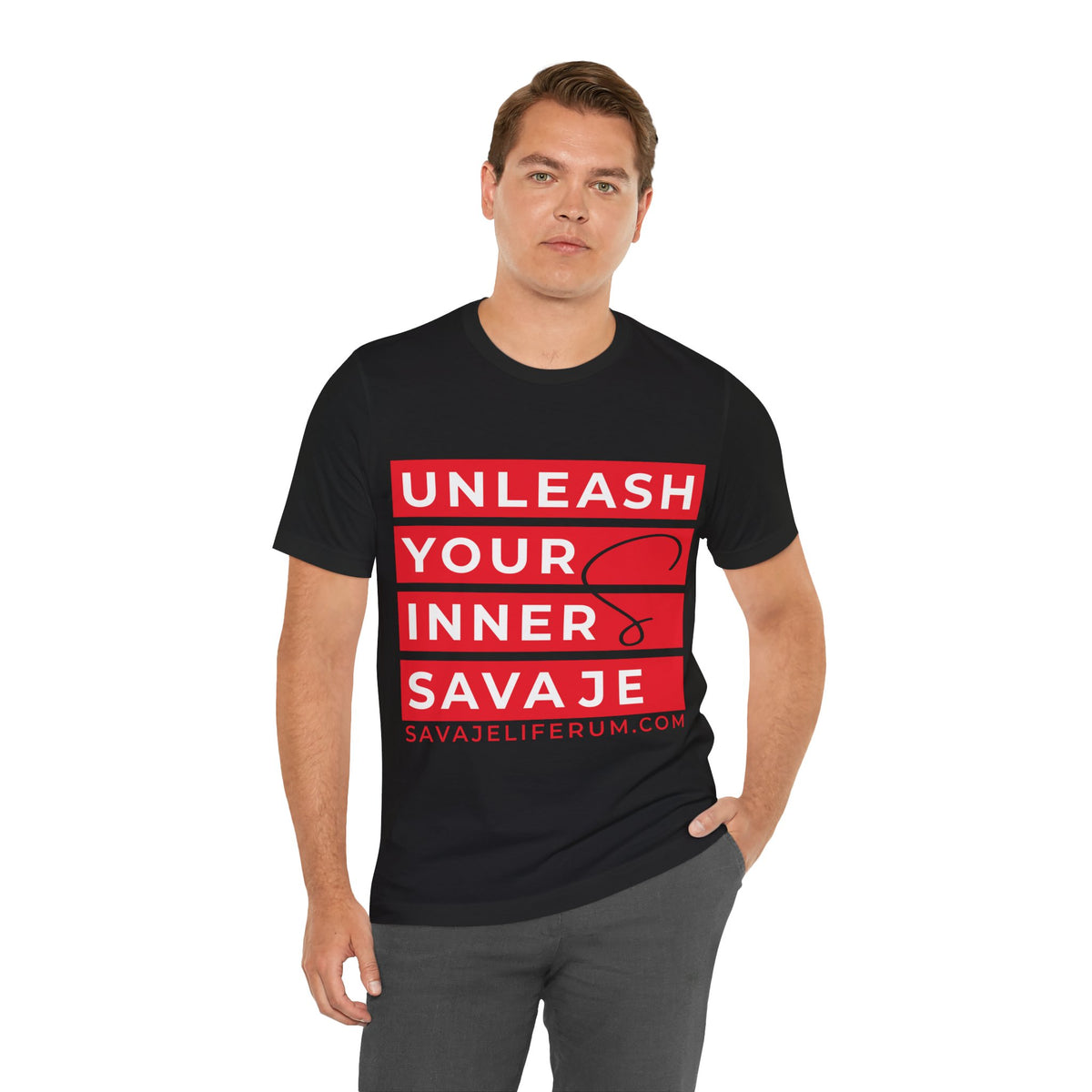 Unleash Your Inner Savage - Unisex Jersey Short Sleeve Tee