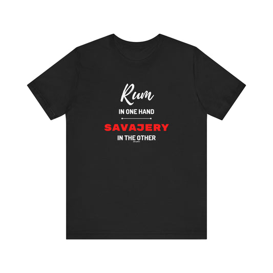 Savaje Rum 'Rum in One Hand, Savajery in the Other' T-Shirt